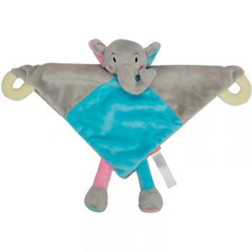Doudou Bébé Peluche Éléphant - 60882 Gris Et Bleu