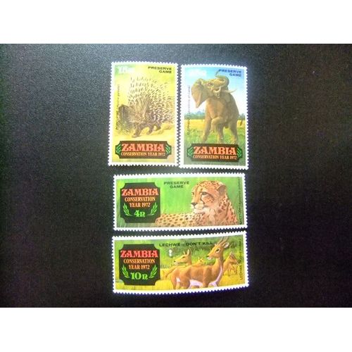 Zambia Zambie 1972 Conservación De La Naturaleza Yvert N 77 / 80 ** Mnh