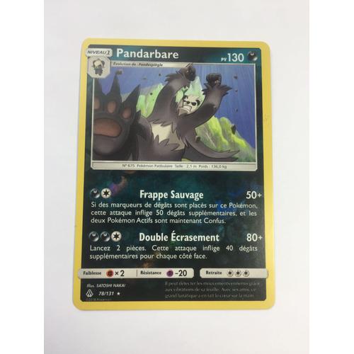 Pandarbare 78/131 Holo Reverse Soleil Et Lune Lumière Interdite