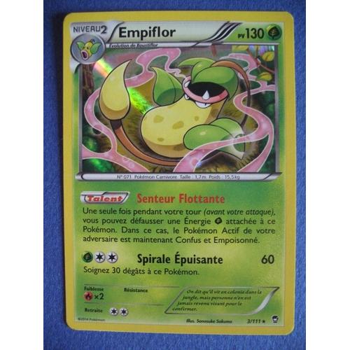 Carte Pokemon - Empiflor - 3/111 - Poings Furieux - 2014 - Scb - Brillante