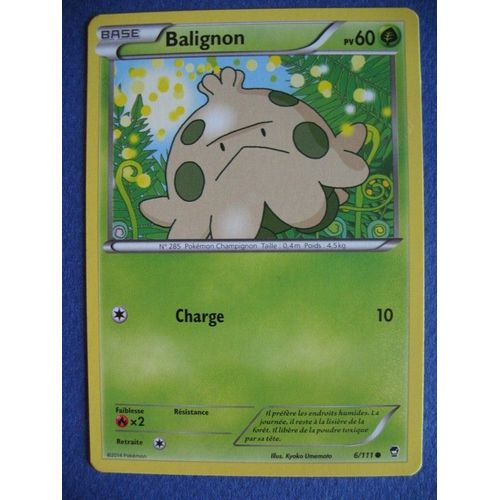 Carte Pokemon - Balignon - 6/111 - Poings Furieux - 2014 - Scb