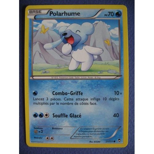 Carte Pokemon - Polarhume - 21/111 - Poings Furieux - 2014 - Scb