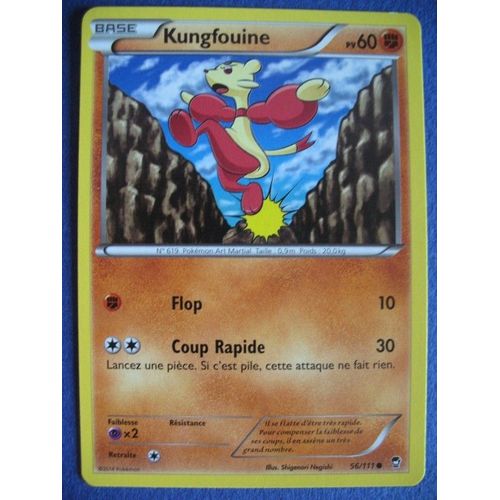 Carte Pokemon - Kungfouine - 56/111 - Poings Furieux - 2014 - Scb