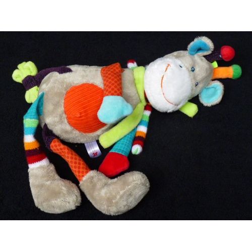 Doudou Girafe Vache Nicotoy Multicolore