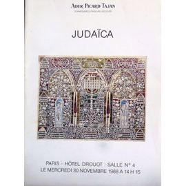 Tajan Judaïca - Drouot 30 Novembre 1988