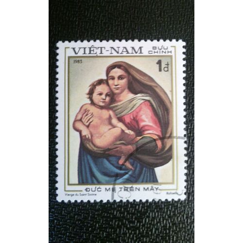 Timbre Vietnam Yt 422 500ème Anniversaire De Naissance De Raphaël (1483-1520), Peintre Sistine Madonna 1983