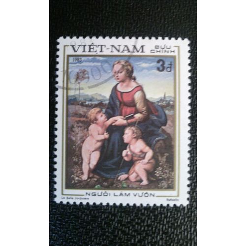 Timbre Vietnam Yt 424 500e Anniversaire De Naissance De Raphaël (1483-1520), Peintre The Gardener 1983
