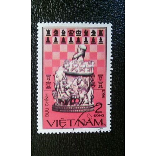 Timbre Vietnam Yt 431 Jeu D'échecs Éléphant 2 1983