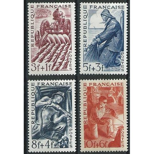 Série Des Métiers 1949 N° 823 À 826 Avec Charnière.