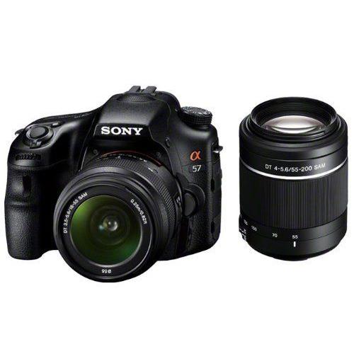 SONY sans miroir reflex ?57 kit double objectif zoom DT 18-55mm F3.5-5.6 SAM + DT 55-200mm F4-5.6 SAM vient SLT-A57Y