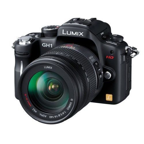 Panasonic appareil photo reflex numérique kit d'objectif LUMIX GH1 Comfort Noir DMC-GH1K-K