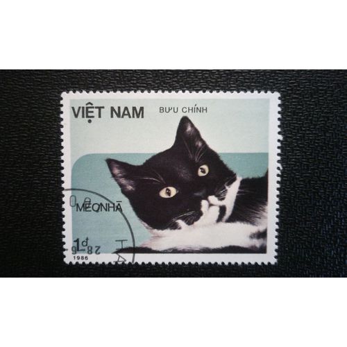 Timbre Vietnam Yt 685 Chat Domestique (Felis Silvestris Catus) 1986