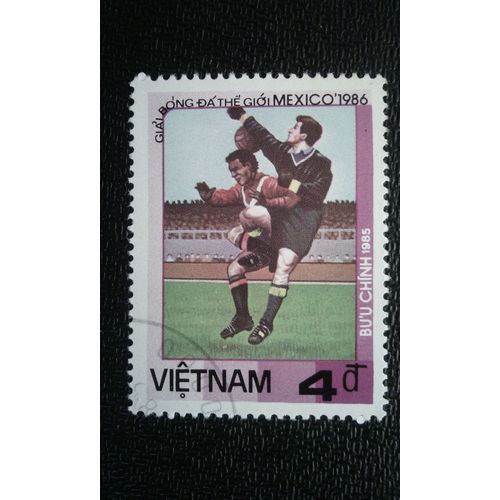 Timbre Vietnam Yt 649 Coupe Du Monde Fifa 1986 - Mexique 1985