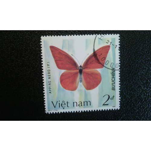 Timbre Vietnam Yt 741 Papillon Orange Albatros (Appias Nero) 1987