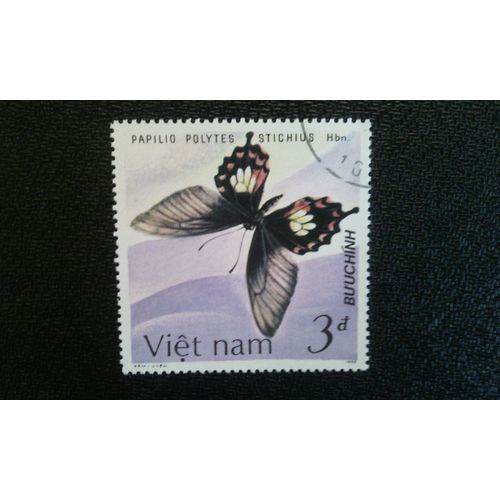 Timbre Vietnam Yt 742 Papillon Mormon Commun (Papilio Polytes) 1987
