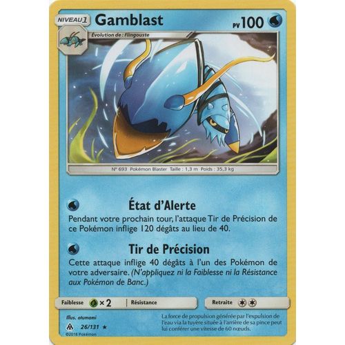 Carte Francaise Gamblast 26/131 Lumière Interdite Pokemon