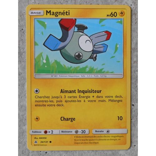 Carte Pokemon Française Magneti 34/ 131 Lumière Interdite