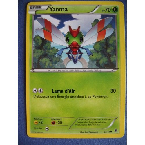 Carte Pokemon - Yanma - 3/119 - Xy - Vigueur Spectrale - 2014 - Scb