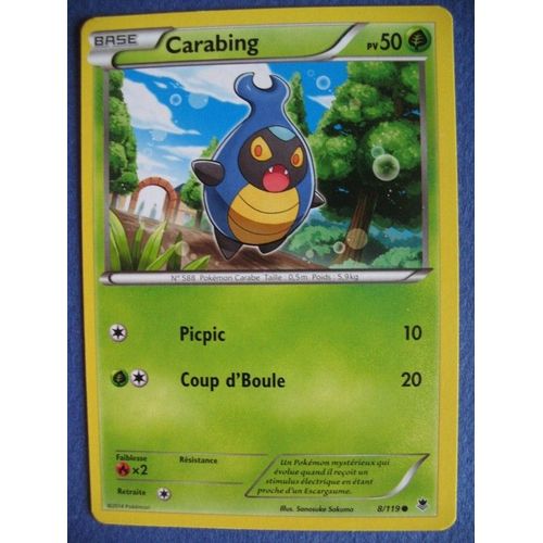 Carte Pokemon - Carabing - 8/119 - Xy - Vigueur Spectrale - 2014 - Scb