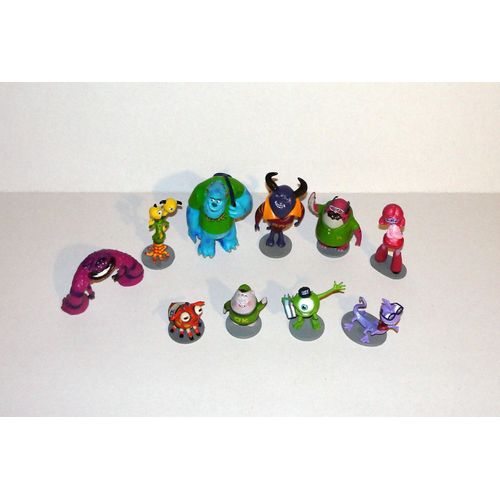 Monstre Et Compagnie Lot 11 Figurine Sur Socle Monstres Et Compagnies Disney Pixar