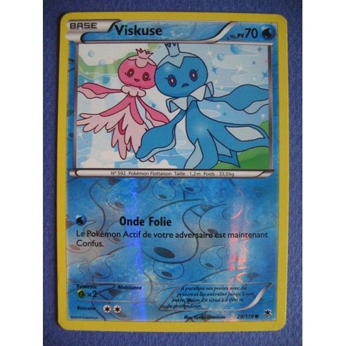 Carte Pokemon - Viskuse - 20/119 - Xy - Vigueur Spectrale - 2014 - Scb - Brillante