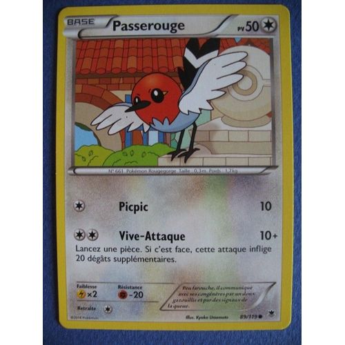 Carte Pokemon - Passerouge - 89/119 - Xy - Vigueur Spectrale - 2014 - Scb