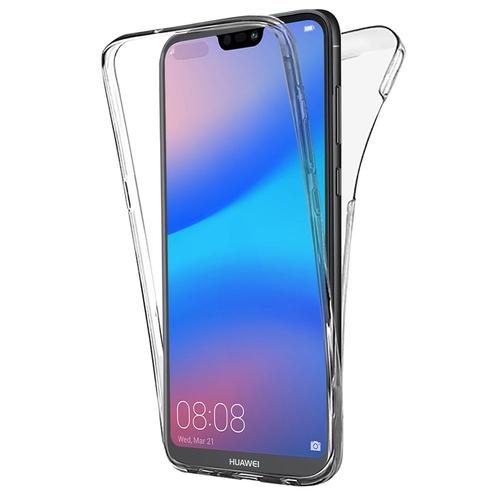 Coque Avant Et Arrière Silicone Pour Huawei P20 Lite/ Nova 3e 5.84" 360° Protection Intégrale - Transparent