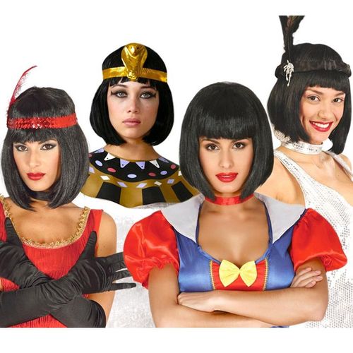 Perruque Cl?Opatre Ou Charleston Pour Carnaval (Taille Unique)