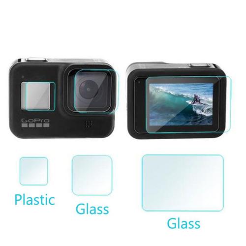 Étui en verre trempé pour caméra d'action GoPro Hero 8 Black Go pro Film de protection d'écran LCD
