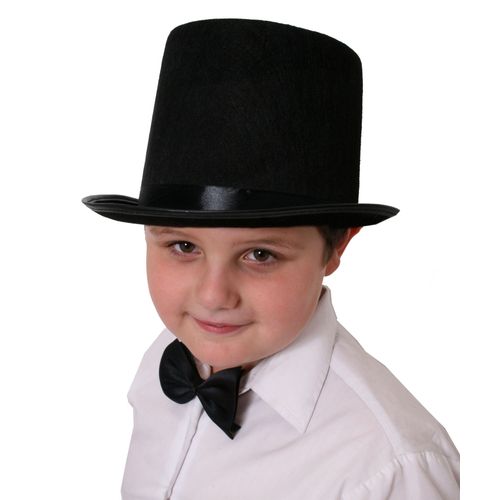 Chapeau Haut De Forme En Feutre Noir Pour Enfant. Adoptez L'élégance.