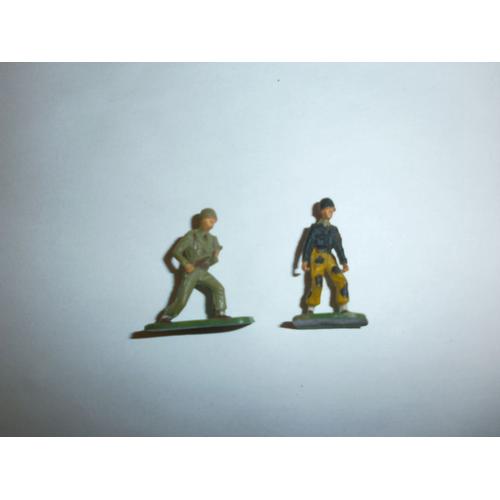 Lot De Deux Soldats Starlux Type Seconde Guerre Mondiale