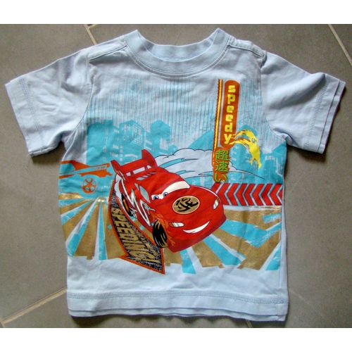 T-Shirt Disney Baby Motif Cars Flash Mc Queen Taille 2 Ans / 24 Mois