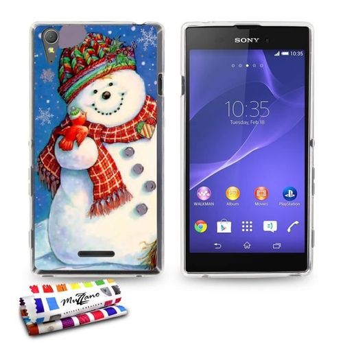 Coque Case Sony Xperia T3 " Noel " Silicone Transparent Souple (Tpu)