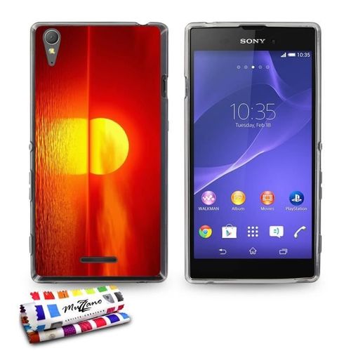 Coque Case Sony Xperia T3 " Crepuscule " Silicone Gris Souple (Tpu)