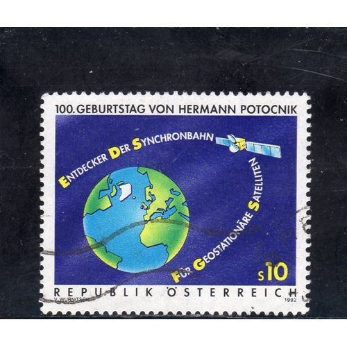 Timbre-Poste DAutriche (Centenaire De La Naissance DHermann Potocnik-Noordung, Pionnier De LAstronautique)