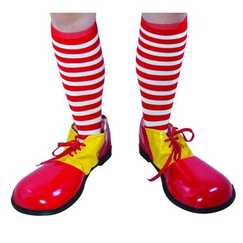 Chaussettes De Clown Rayées Rouge Et Blanche Adulte