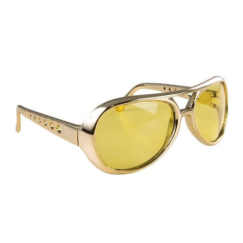 Lunettes Rock'n'roll Dorées Adulte