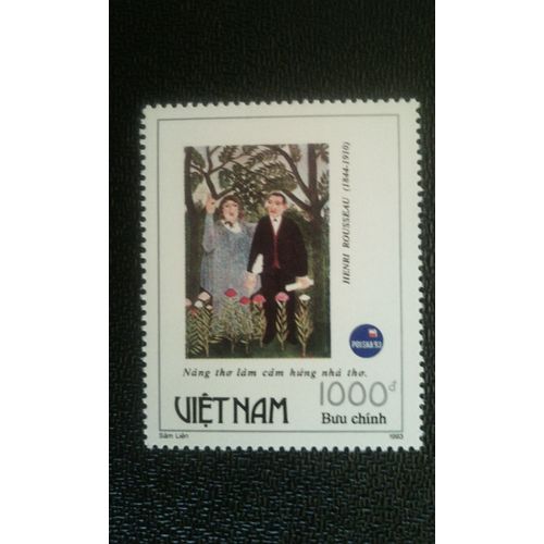 Timbre Vietnam Mi 2530 "Couple Dans La Forêt" - Peinture De Henri Rousseau (1844-1910) 1993