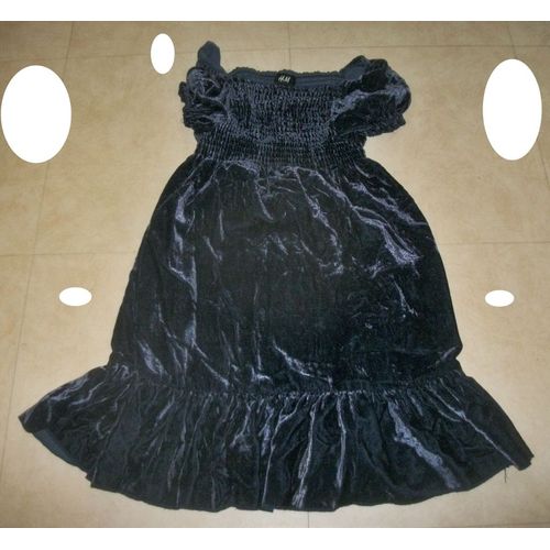 Robe H&ampm Velours 7 Ans Noir