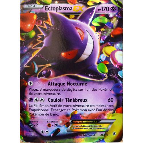 Carte Pokémon 34/119 Ectoplasma Ex 170 Pv