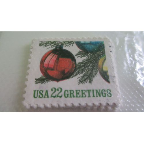 Timbre Usa 22 Greetings " Boule De Noël