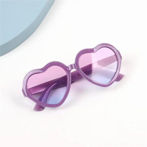 Lunettes de soleil en forme de c?ur pour enfants protection solaire UV400 verres dégradés de dessin animé pour bébé lunettes d'extérieur Street Beat mode