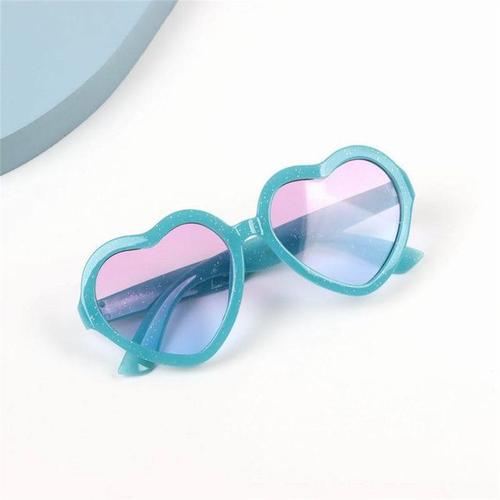 Lunettes de soleil en forme de c?ur pour enfants protection solaire UV400 verres dégradés de dessin animé pour bébé lunettes d'extérieur Street Beat mode