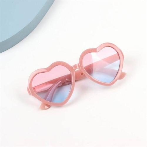 Lunettes de soleil en forme de c?ur pour enfants protection solaire UV400 verres dégradés de dessin animé pour bébé lunettes d'extérieur Street Beat mode