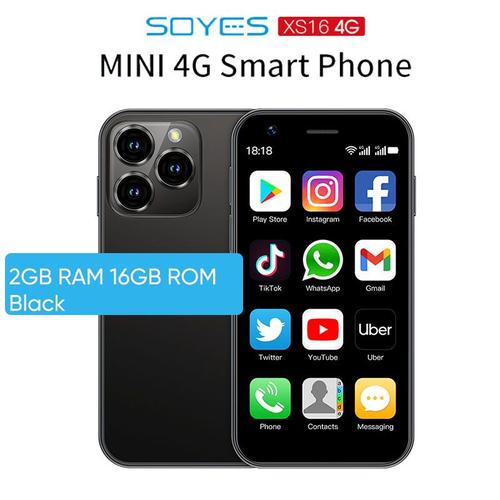 SOYES-Mini smartphone XS16 Android 10 3.0 4G 3 Go de RAM 64 Go de ROM téléphone intelligent pour touristes EpiStandby Play version internationale Dean nouveau