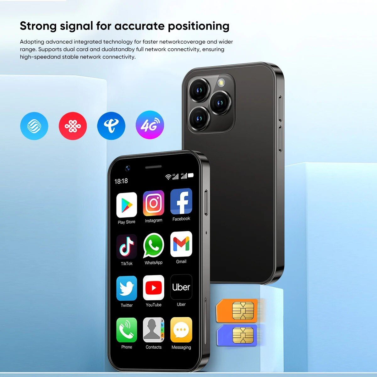 SOYES-Mini smartphone XS16 Android 10 3.0 4G 3 Go de RAM 64 ... - 5