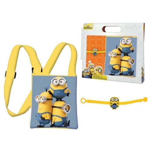 sac bandoulière et bracelet minions