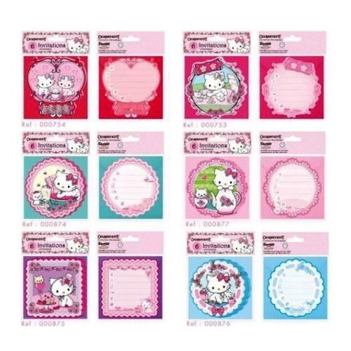 6 Cartes Invitation Charmmy Kitty