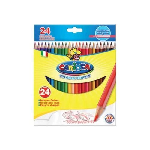 Carioca Hexagonal Crayon De Couleur Couleurs Assorties 3 Mm Pack De 24