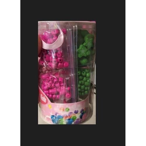 Perles En Bois Peints - Tubo - 4 Couleurs Assorties - Rose - Enfant - Mixte